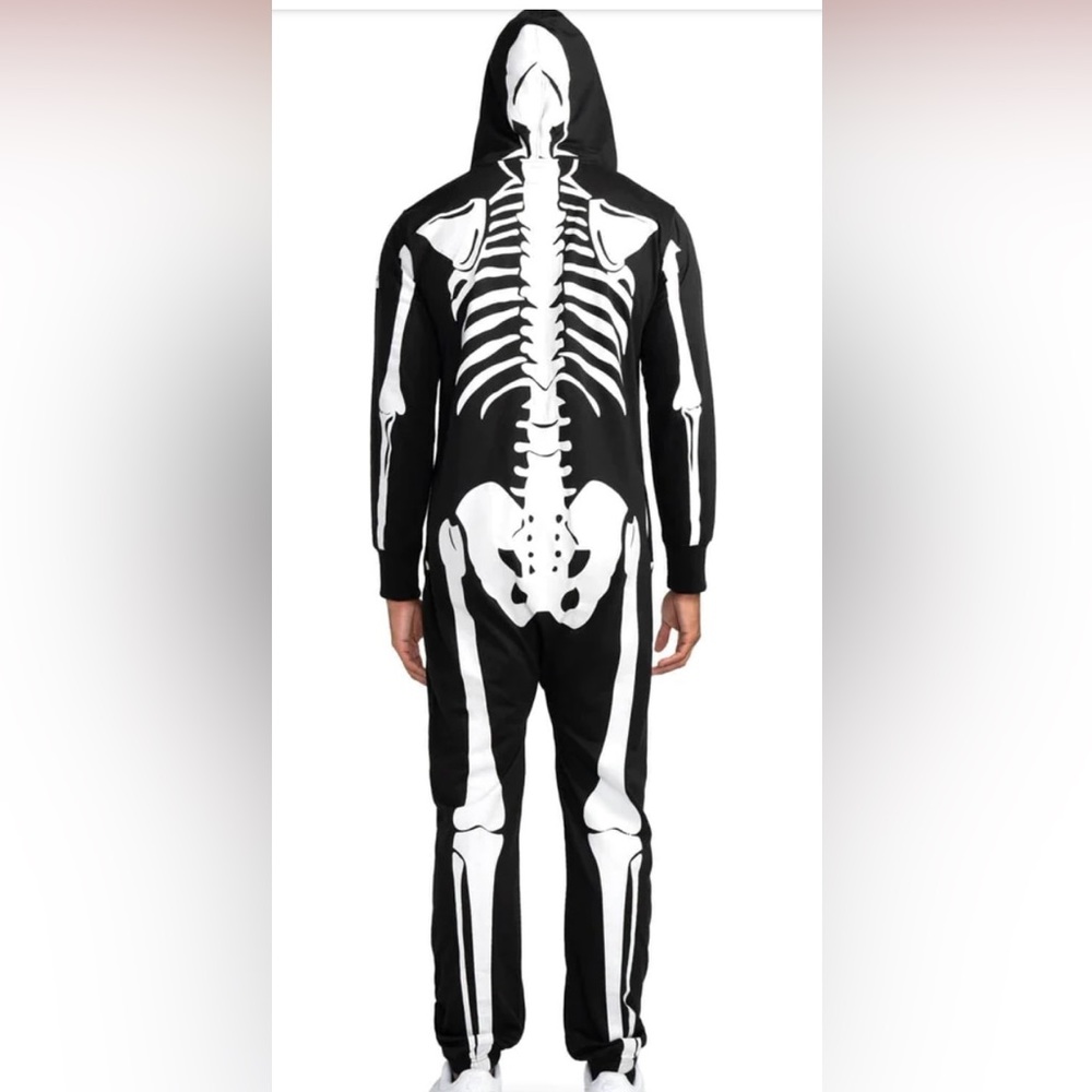 💀New! Tipsy Elves Unisex Skeleton Thick Onesie - Picture 8 of 16